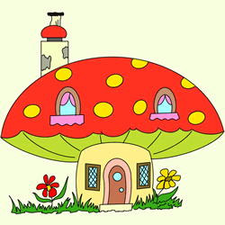 How to Draw a Mushroom House Step by Step