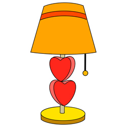 How to Draw a Table Lamp Step by Step