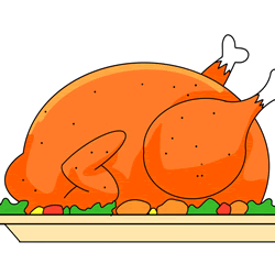 How to Draw a Roasted Turkey Step by Step
