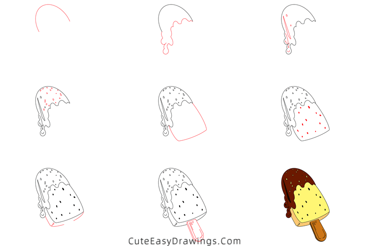 how to draw a popsicle - www.cuteeasydrawings.com