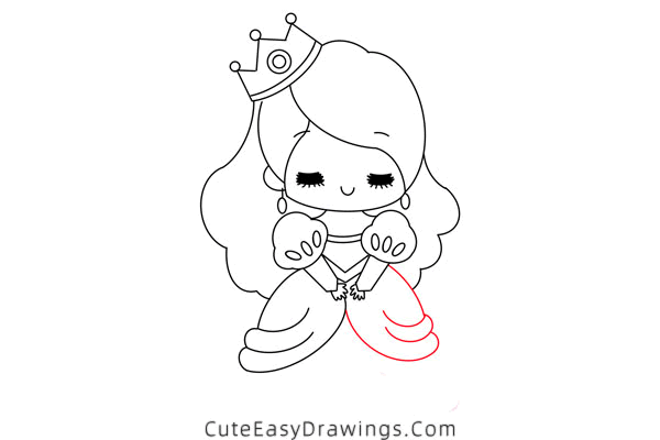 how to draw a princess - www.cuteeasydrawings.com