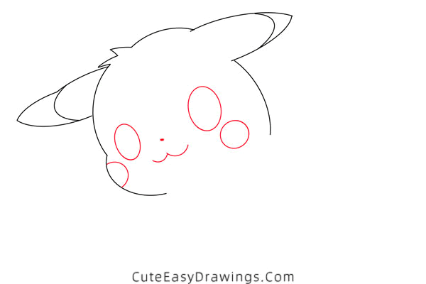 how to draw pikachu - www.cuteeasydrawings.com