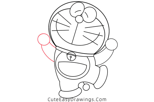 how to draw doraemon - www.cuteeasydrawings.com