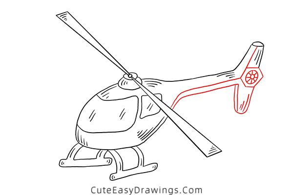 how to draw a helicopter - www.cuteeasydrawings.com