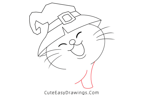 how to draw a halloween cat - www.cuteeasydrawings.com