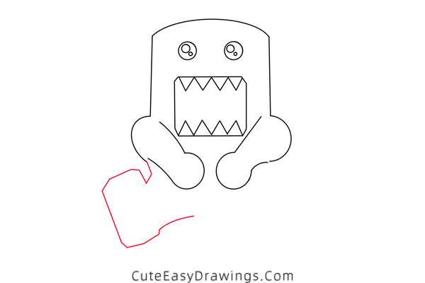 how to draw domo - www.cuteeasydrawings.com