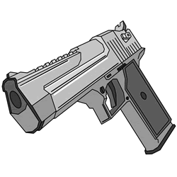 How to Draw a Pistol Step by Step