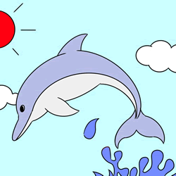How to Draw a Dolphin Step by Step