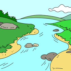 How to Draw a River Step by Step