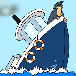 How to Draw a Sinking Ship Step by Step