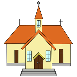 How to Draw a Church Step by Step