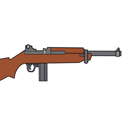 How to Draw a M1 Galant Rifle Step by Step