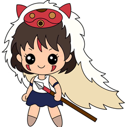 How to Draw San from Princess Mononoke Step by Step