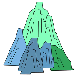 How to Draw a Mountain Step by Step