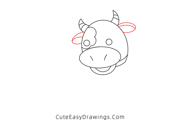 how to draw a cute cow - www.cuteeasydrawings.com