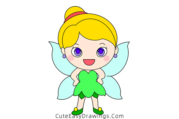 how to draw a fairy - www.cuteeasydrawings.com