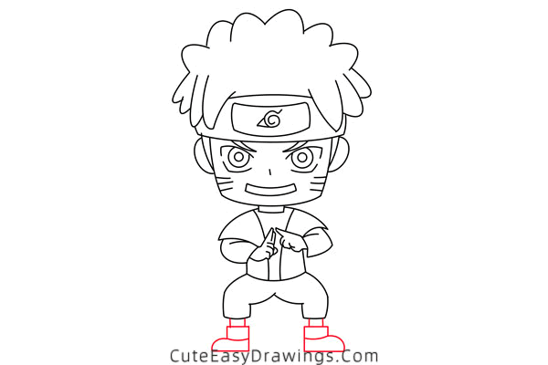 How to Draw Naruto Uzumaki Step by Step - Cute Easy Drawings