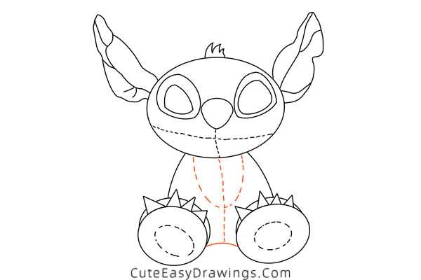 how to draw stitch - www.cuteeasydrawings.com