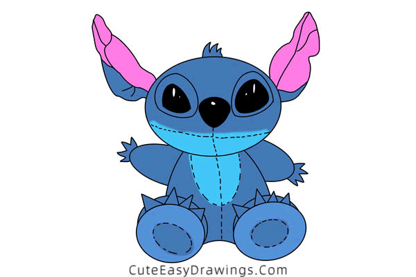 how to draw stitch - www.cuteeasydrawings.com