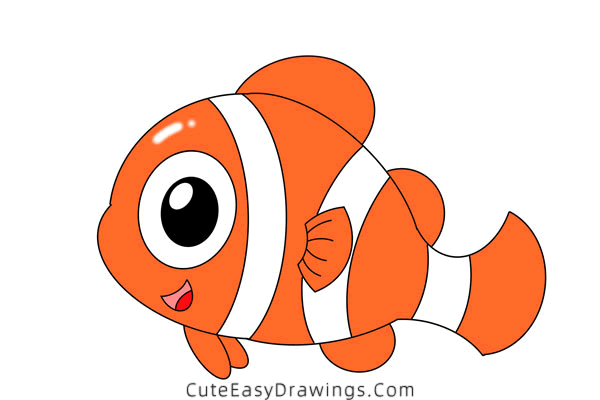how to draw nemo - www.cuteeasydrawings.com