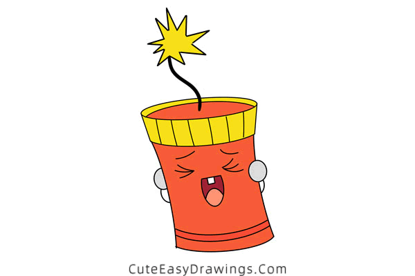 How to Draw a Firecracker Step by Step - Cute Easy Drawings