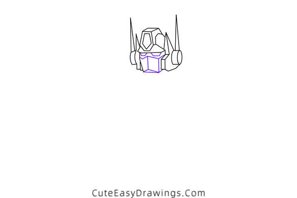 how to draw optimus prime - www.cuteeasydrawings.com