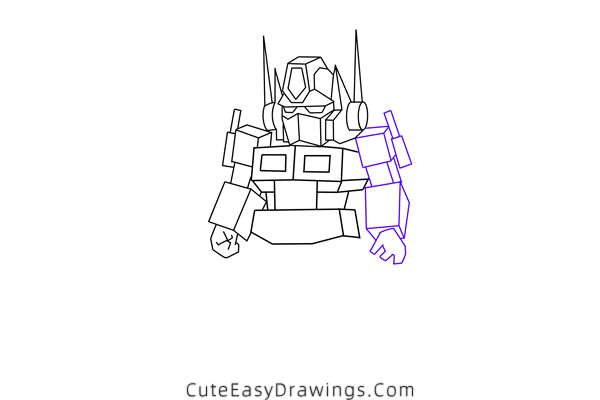how to draw optimus prime - www.cuteeasydrawings.com