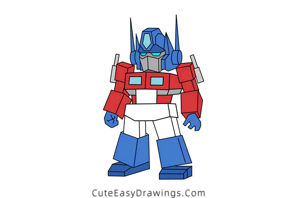 how to draw optimus prime - www.cuteeasydrawings.com