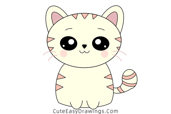 how to draw a cat - www.cuteeasydrawings.com