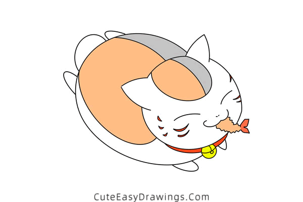 how to draw madara from natsume yuujinchou - www.cuteeasydrawings.com