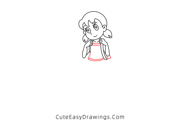 how to draw shizuka minamoto - www.cuteeasydrawings.com