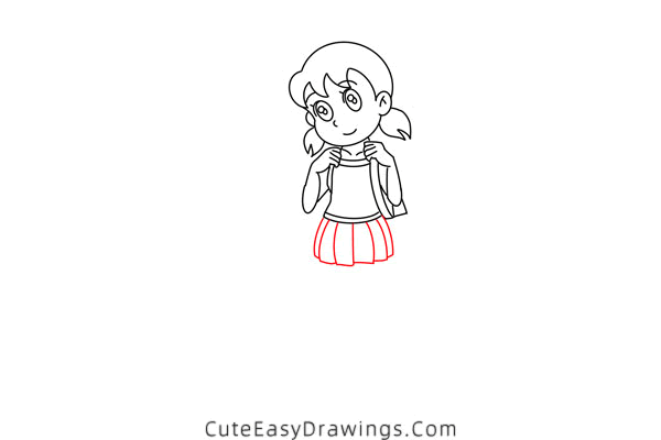 how to draw shizuka minamoto - www.cuteeasydrawings.com