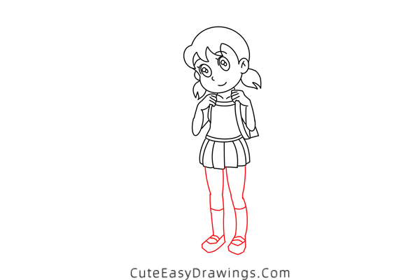 how to draw shizuka minamoto - www.cuteeasydrawings.com
