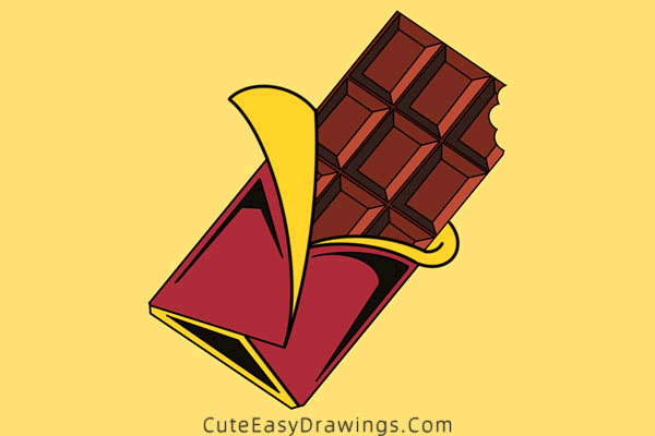 how to draw chocolate - www.cuteeasydrawings.com