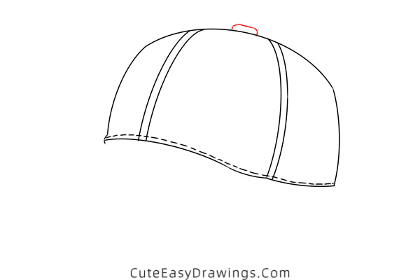 how to draw a baseball cap - www.cuteeasydrawings.com