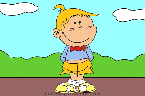 how to draw a boy - www.cuteeasydrawings.com