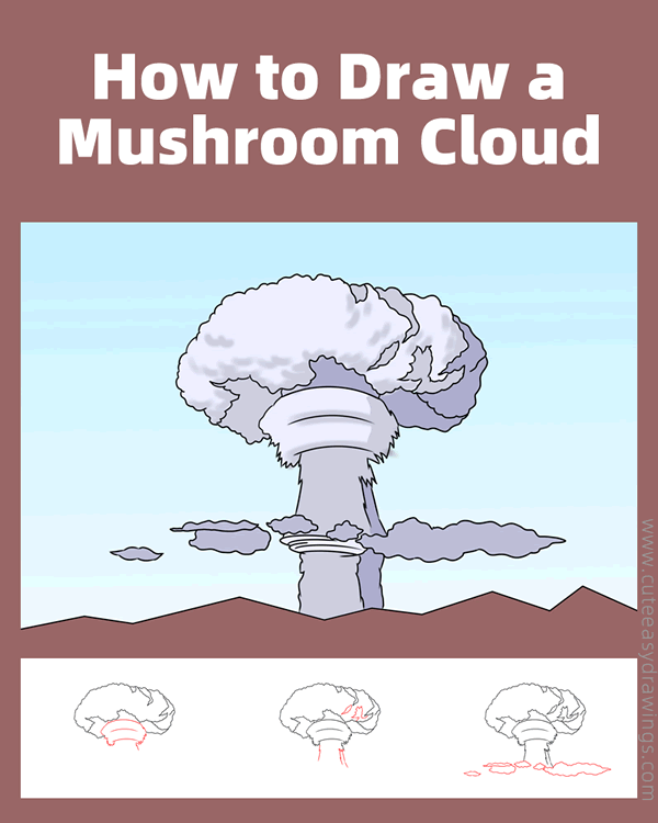 how to draw a mushroom cloud - www.cuteeasydrawings.com
