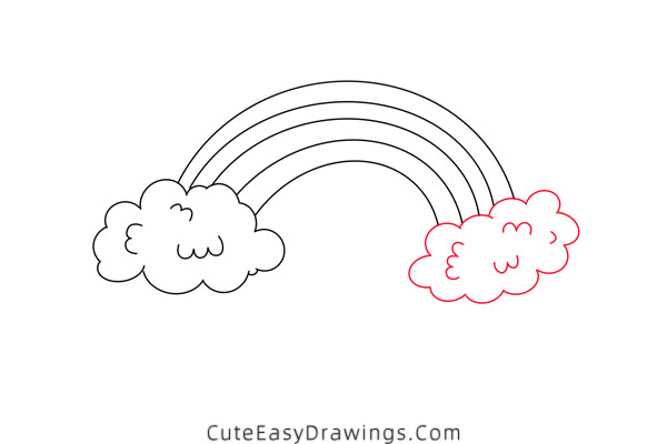 how to draw a rainbow - www.cuteeasydrawings.com