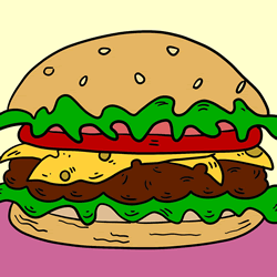 How to Draw a Hamburger Step by Step