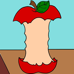 How to Draw an Apple Core Step by Step