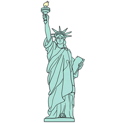 How to Draw the Statue of Liberty Step by Step