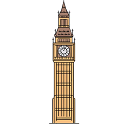 How to Draw Big Ben Step by Step