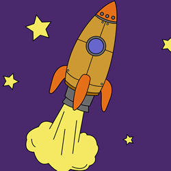 How to Draw a Rocket Ship Step by Step