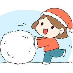 How to Draw a Girl Rolling a Snowball Step by Step