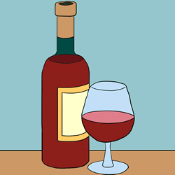 How to Draw Red Wine Step by Step