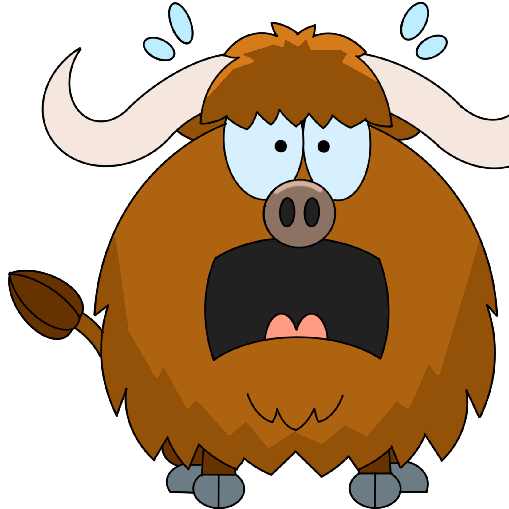 How to Draw a Cartoon Yak Step by Step