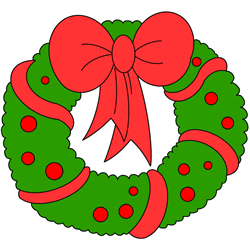 How to Draw a Christmas Wreath Step by Step