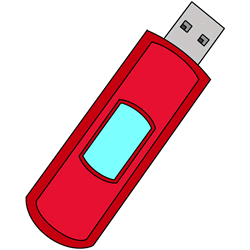 How to Draw a USB Flash Drive Step by Step