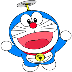 How to Draw Doraemon with Bamboo Copter Step by Step