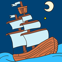 How to Draw a Sailing Ship Step by Step